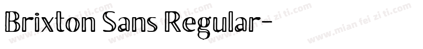 Brixton Sans Regular字体转换